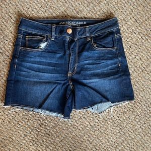 American Eagle Outfitters dark wash high rise shorts